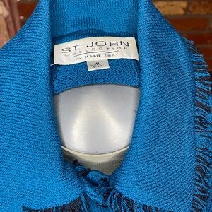 St. John collection by Marie Gray Blue Knit skirt set